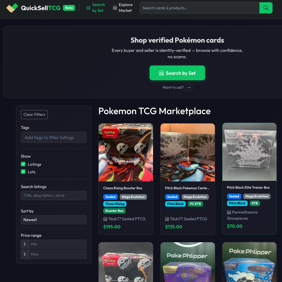 QuickSell TCG preview